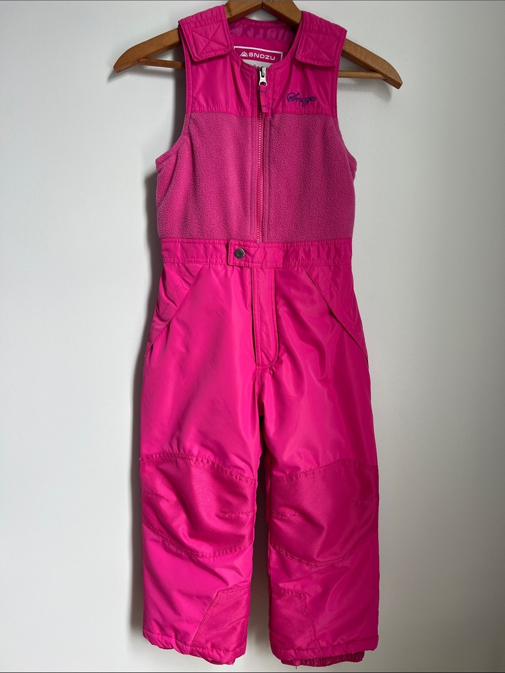 Snozu | Bright Fuchsia Pink Girls' Snow Pants Ski Overalls Bib Winter Size 6